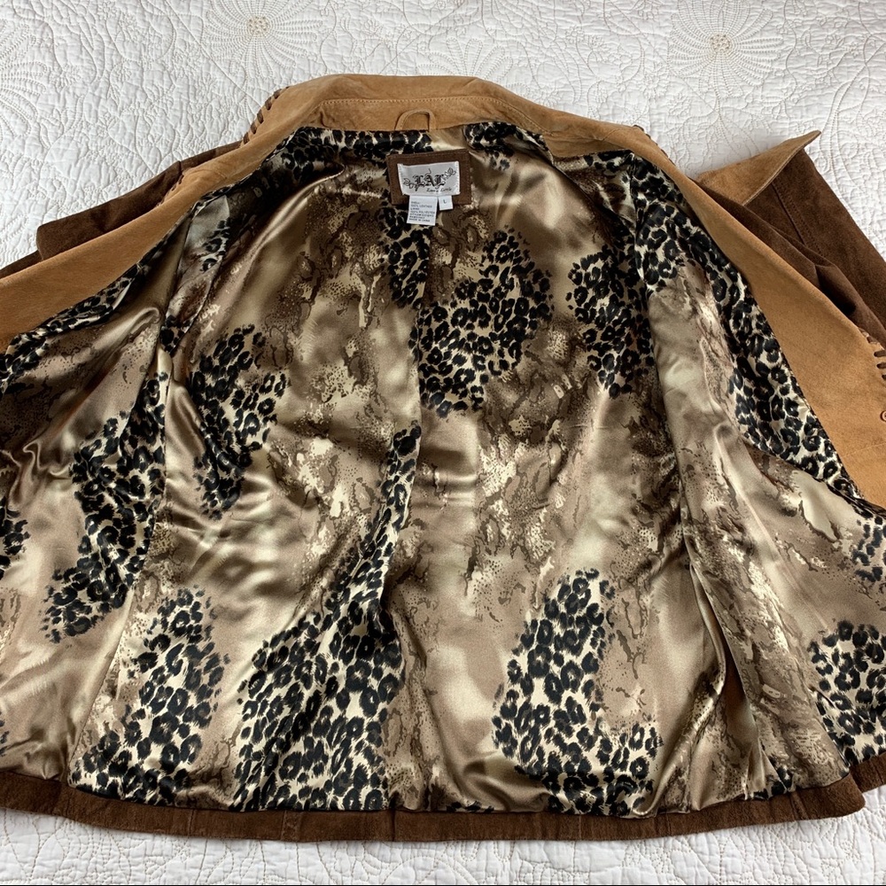 Live A Little Rugged Leather Western Blazer NWOT - Picture 5 of 11